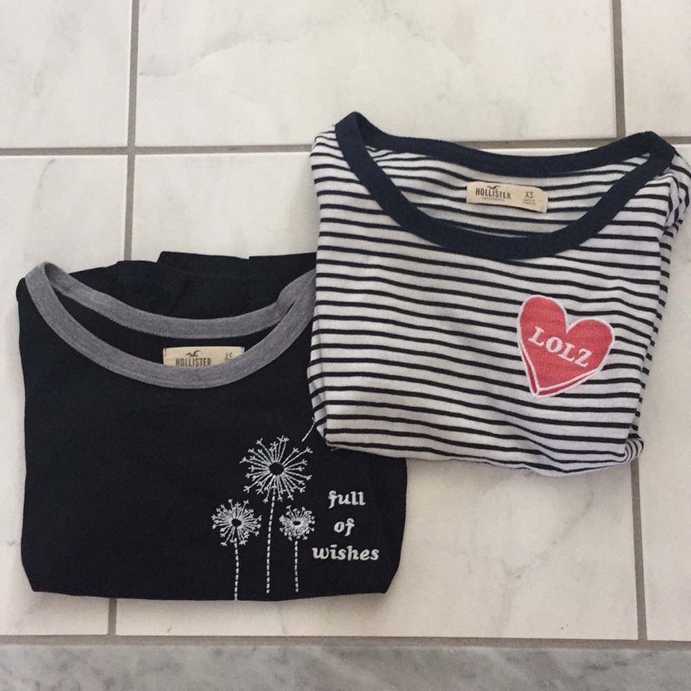 2 Hollister graphic tees